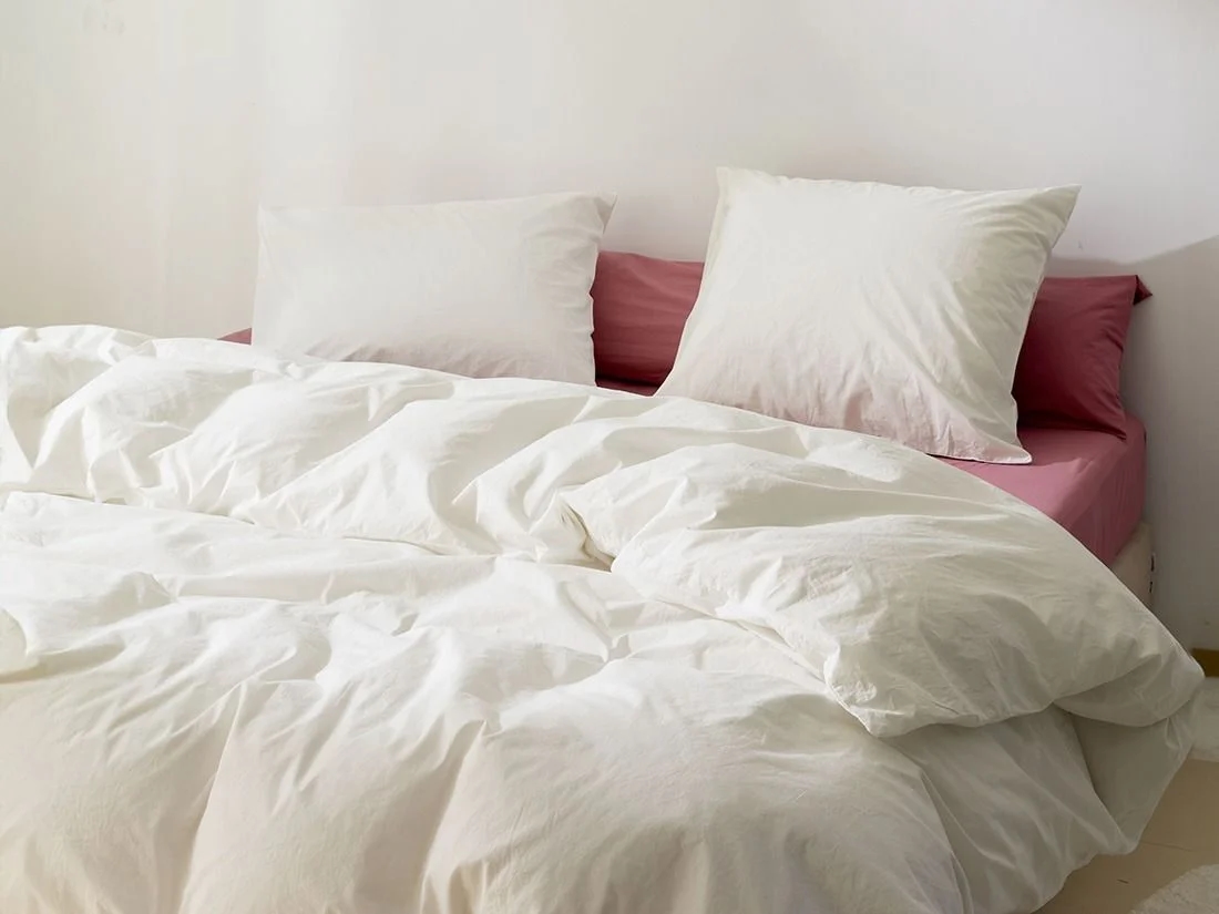 Dekbedovertrek percal katoen blissful white