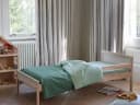 Kinderdekbedovertrek percal katoen double face jade/forest green