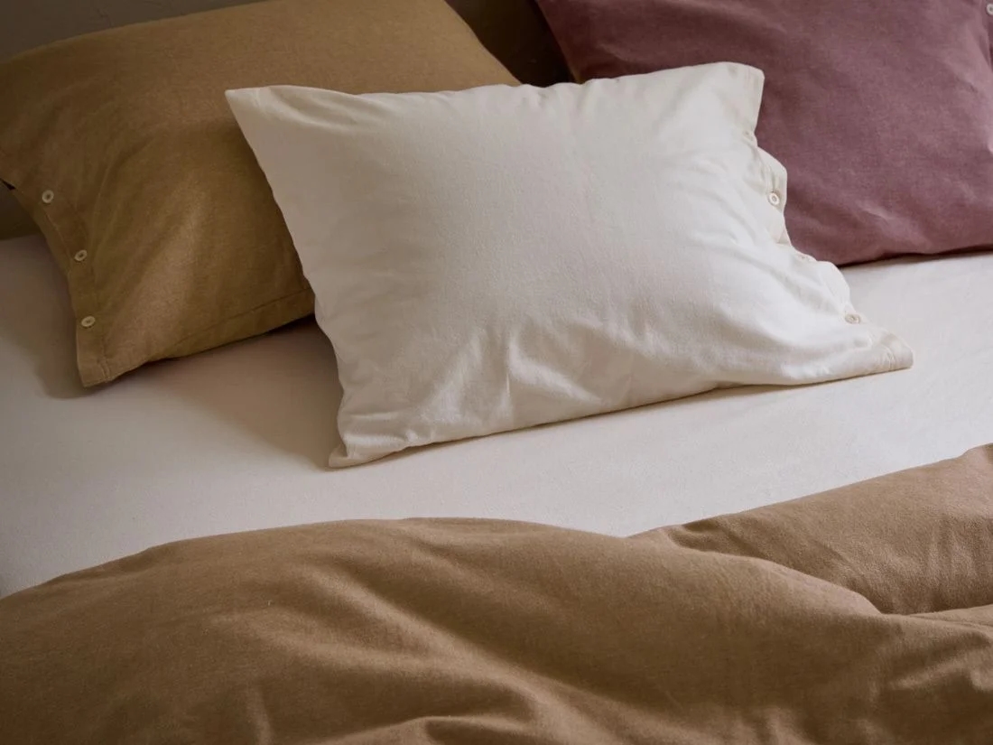 Kussensloop flanel honey chambray