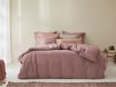 Dekbedovertrek flanel mauve chambray