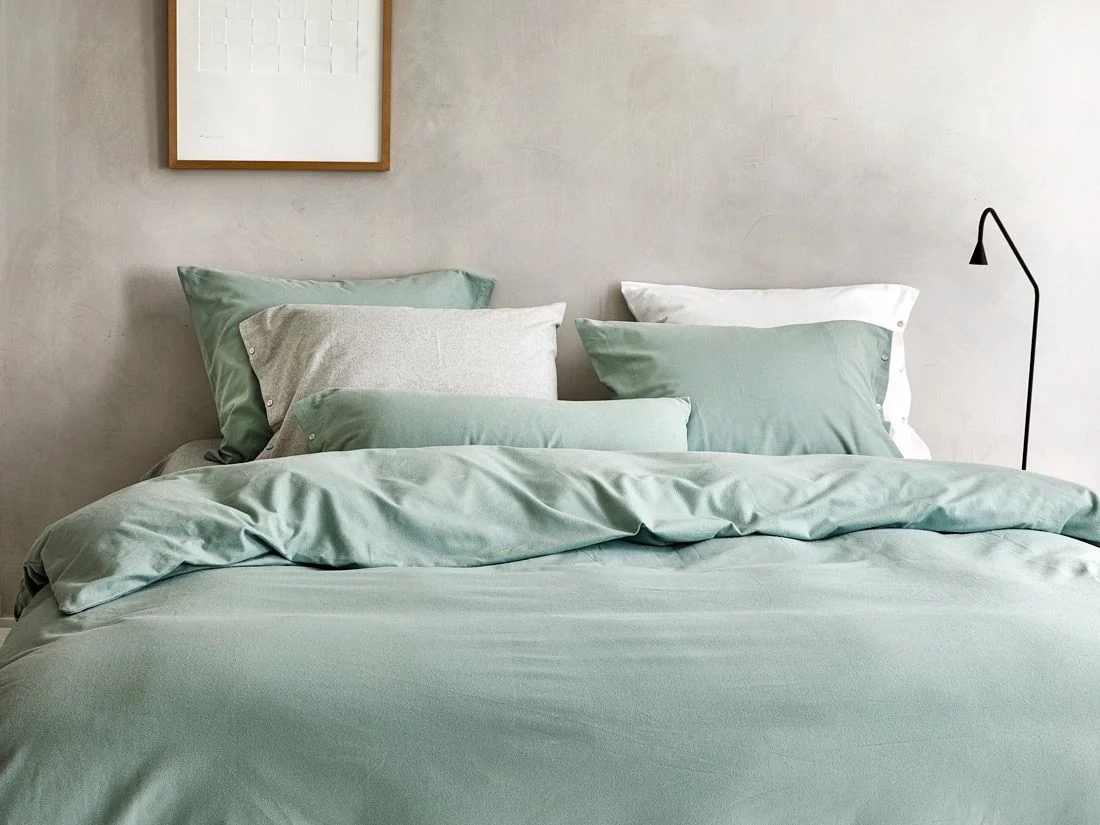 Dekbedovertrek flanel pale green 200x200