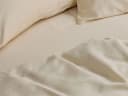 Hoeslaken katoensatijn almond milk