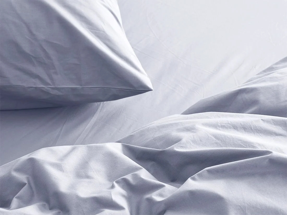 Hoeslaken percal katoen lavender blue