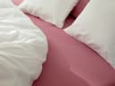 Hoeslaken percal katoen raspberry dream