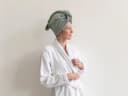 Haarhanddoek terry sea green