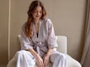 Kimono jasje gewassen linnen rose stripe