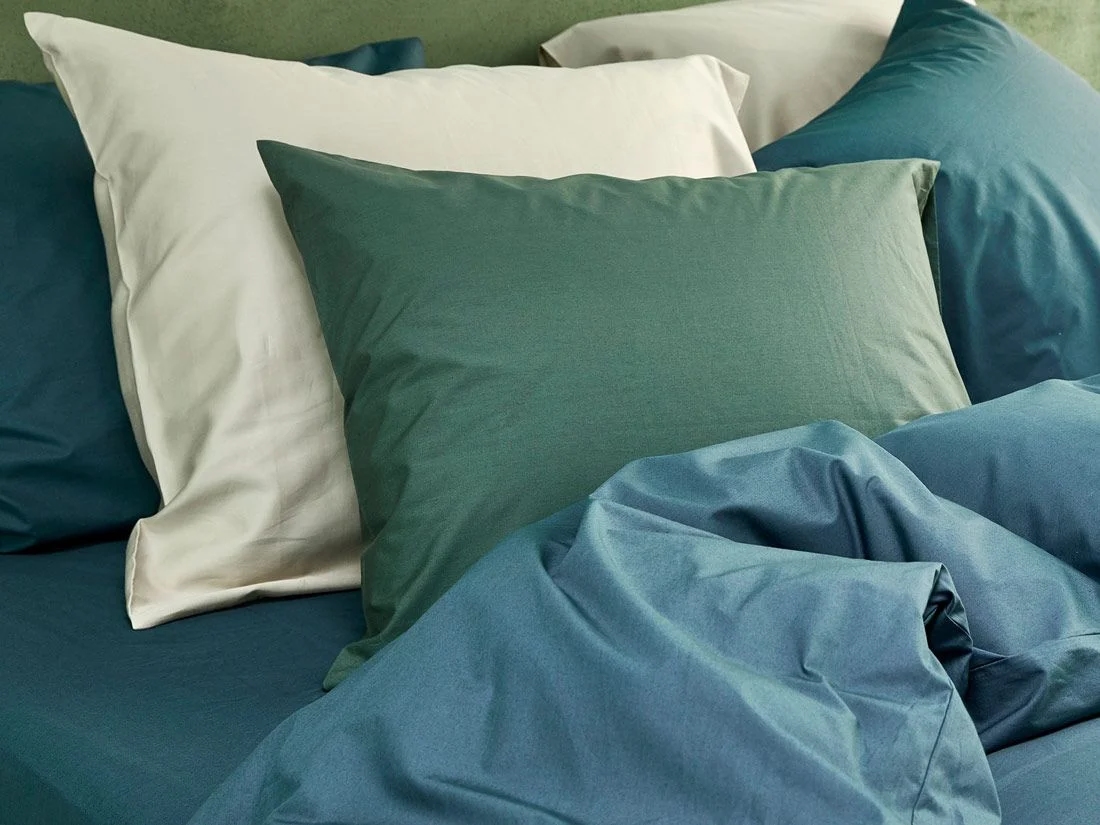 Kussensloop percal katoen forest green