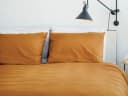 Kussensloop percal katoen ochre yellow