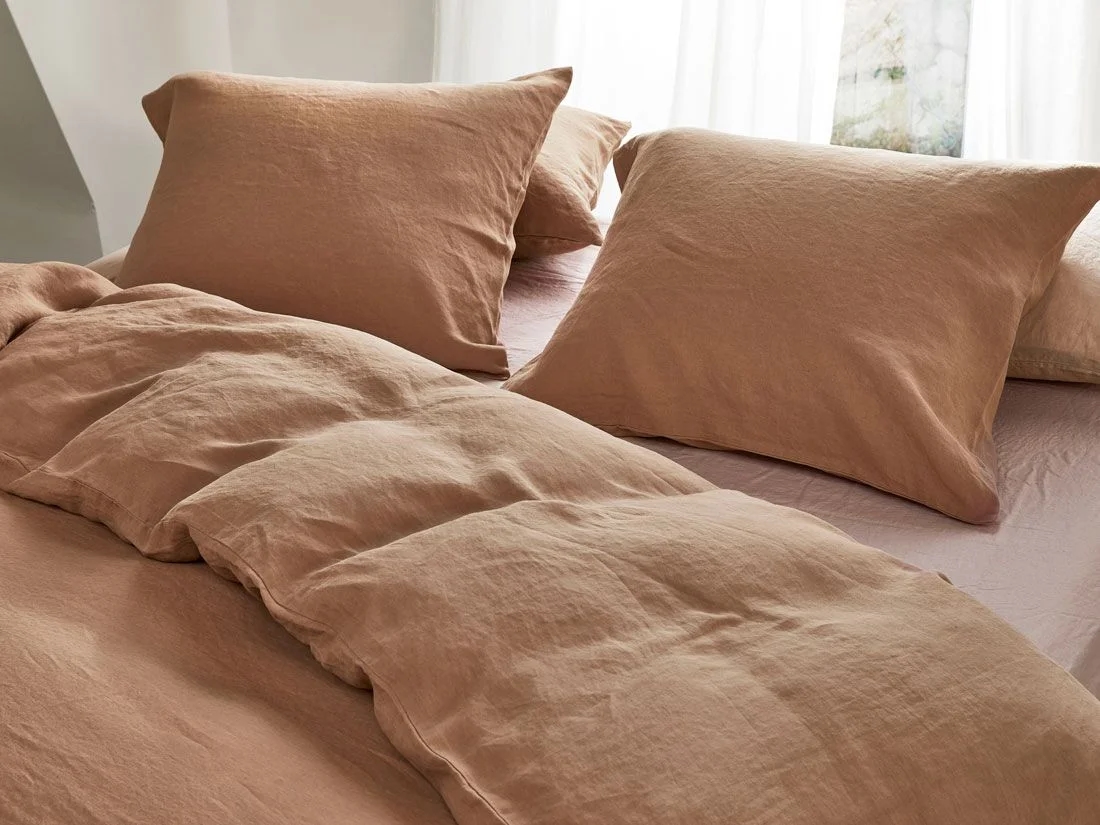 Kussensloop gewassen linnen hazel