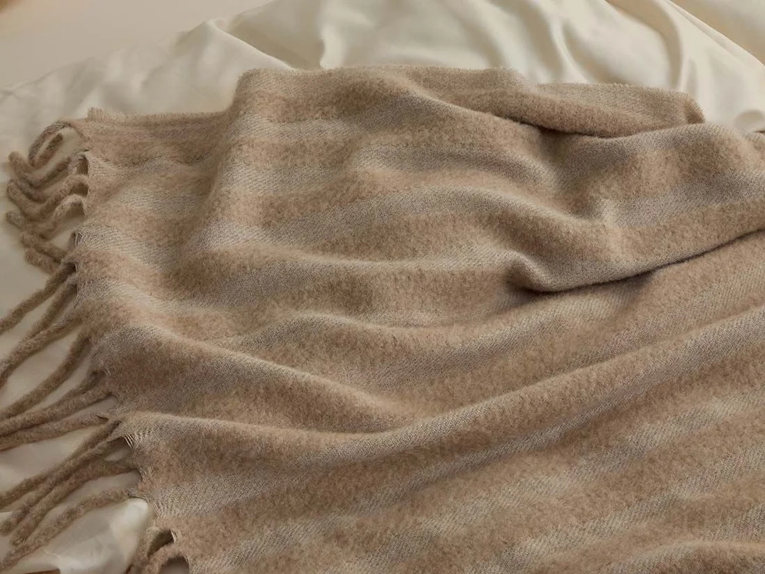 Deken alpacawol camel 130x200