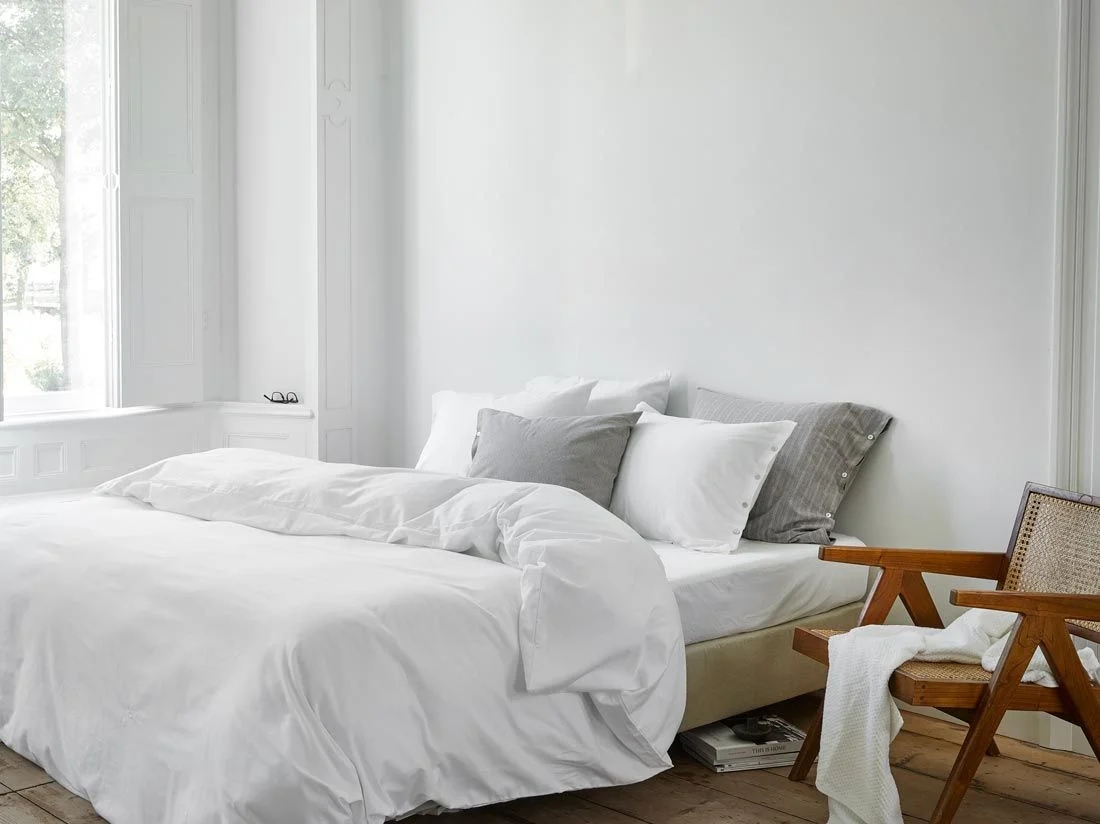 Dekbedovertrek flanel pure white