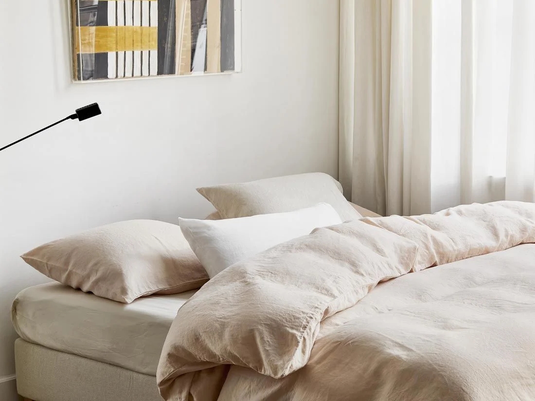 Kussensloop gewassen linnen dusty rose 40x80