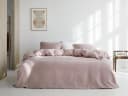 Dekbedovertrek gewassen linnen rose chambray
