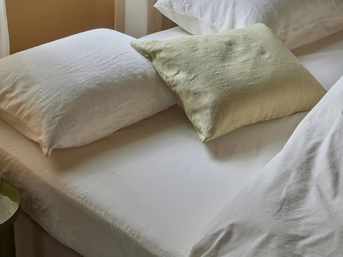 Hoeslaken percal katoen soft cream