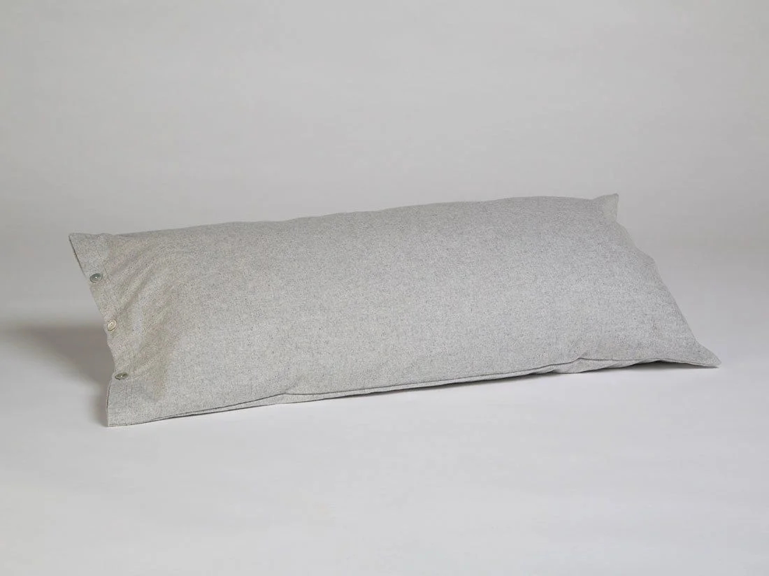 Kussensloop flanel light grey 40x80