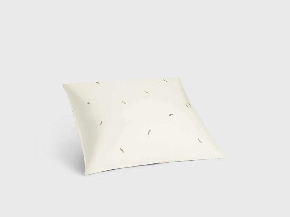 Kussensloop katoensatijn multicolour feather 50x60