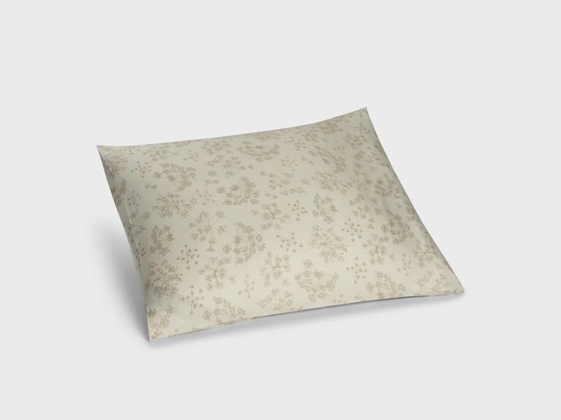 Kussensloop katoen satijn natural bloom