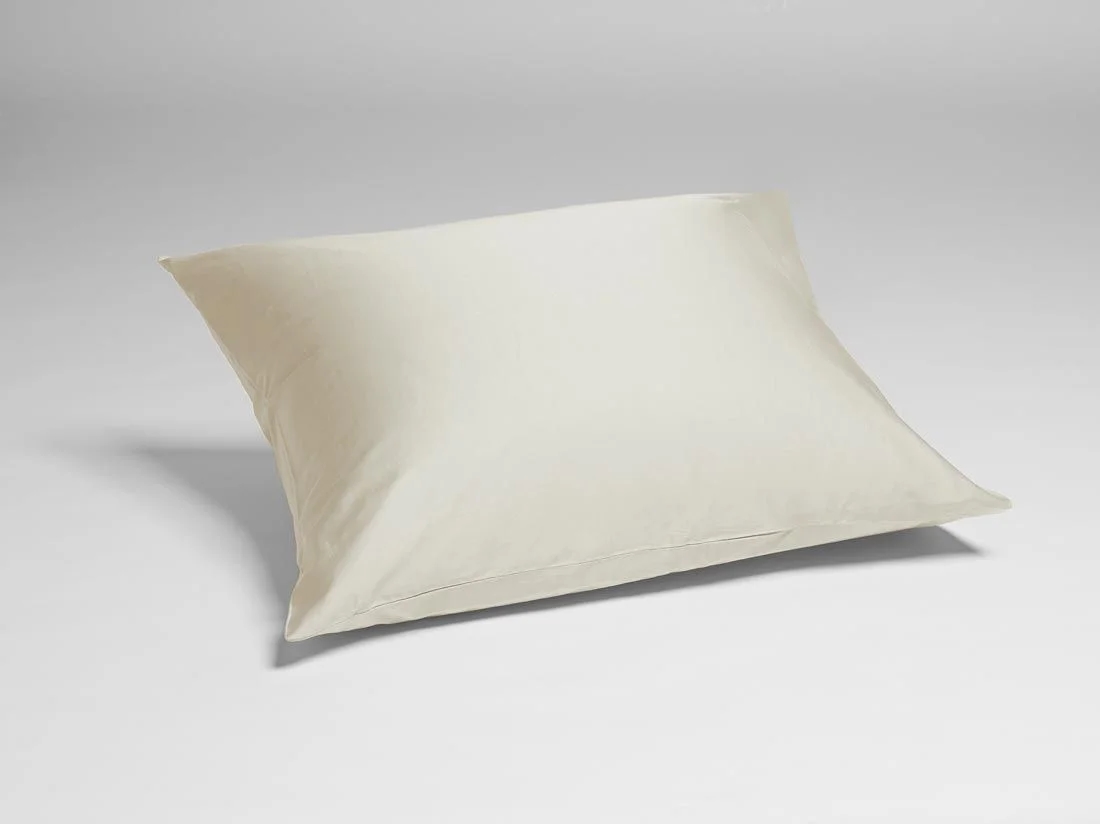 Kussensloop katoen satijn sandy grey