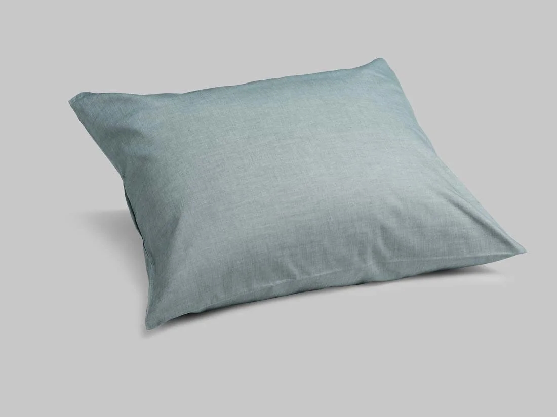 Kussensloop katoen Tencel™ green chambray 50x60