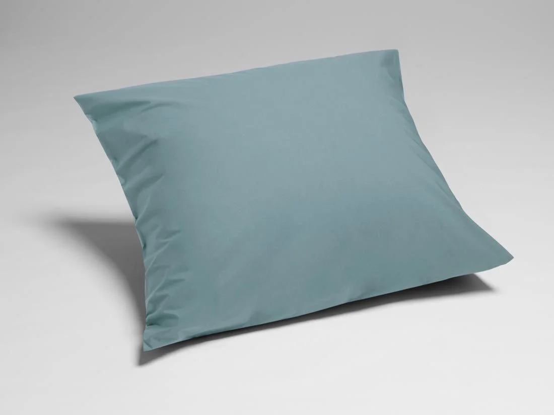 Kussensloop percal katoen petrol blue 65x65