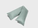 Kussensloop zijslaper katoensatijn sea green 37x160