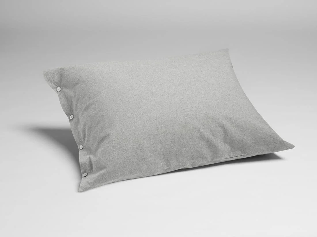 Kussensloop flanel light grey