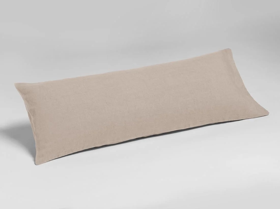 Kussensloop gewassen linnen dusty rose 40x80