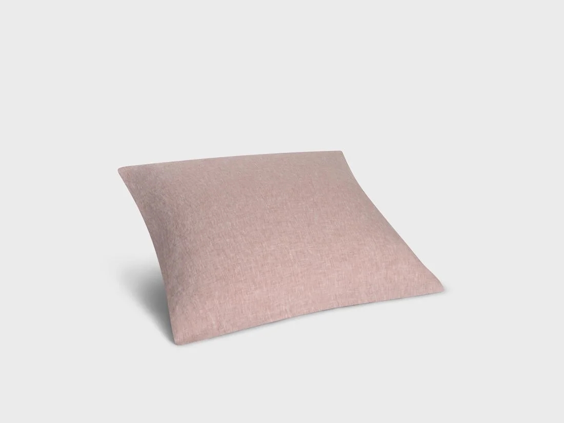 Kussensloop gewassen linnen rose chambray