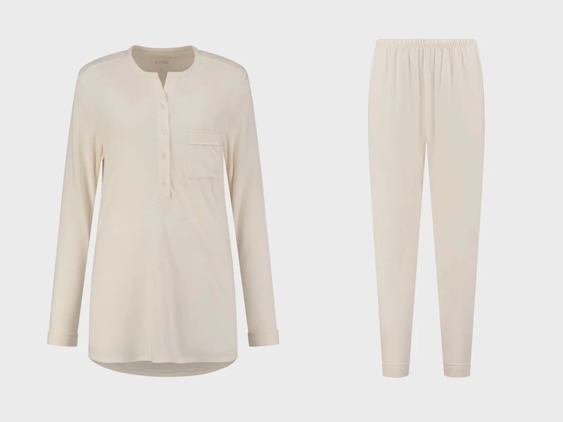 Pyjamaset dames jersey sunrise white