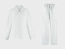 Pyjamaset dames katoen TENCEL™ white/blue stripe