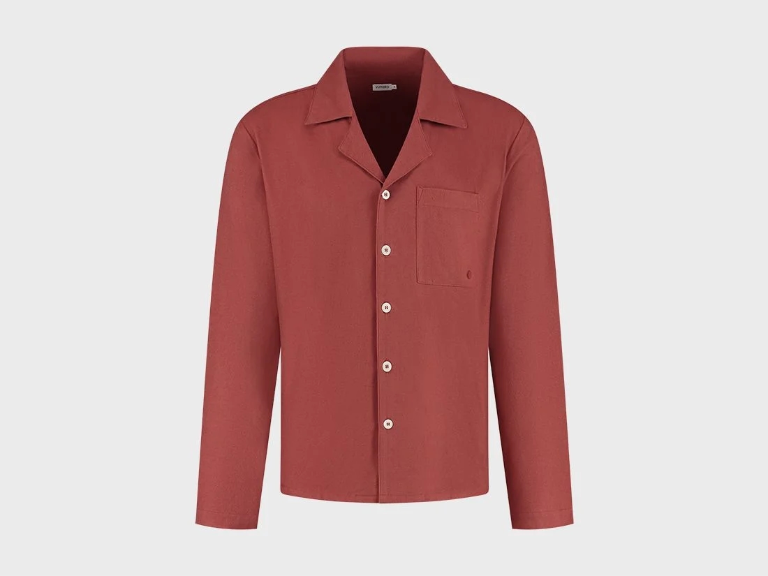 Pyjamashirt heren flanel red velvet