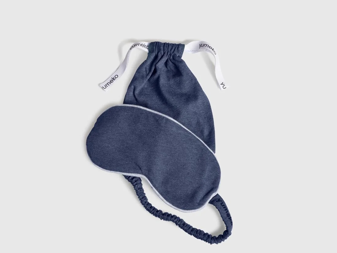 Slaapmasker jersey indigo blue