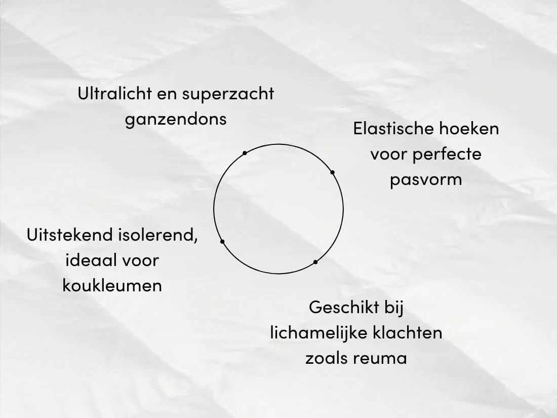 Topdekmatras ganzendons
