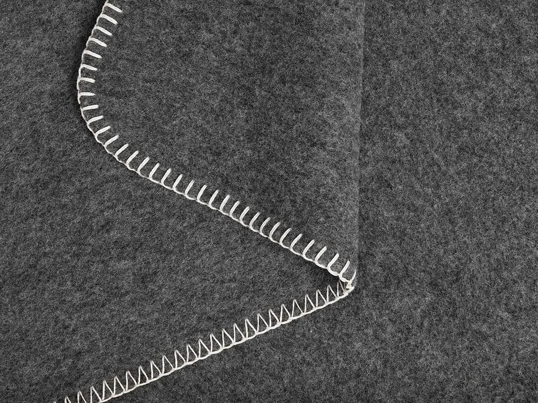 Babydeken merinowol charcoal 75x100