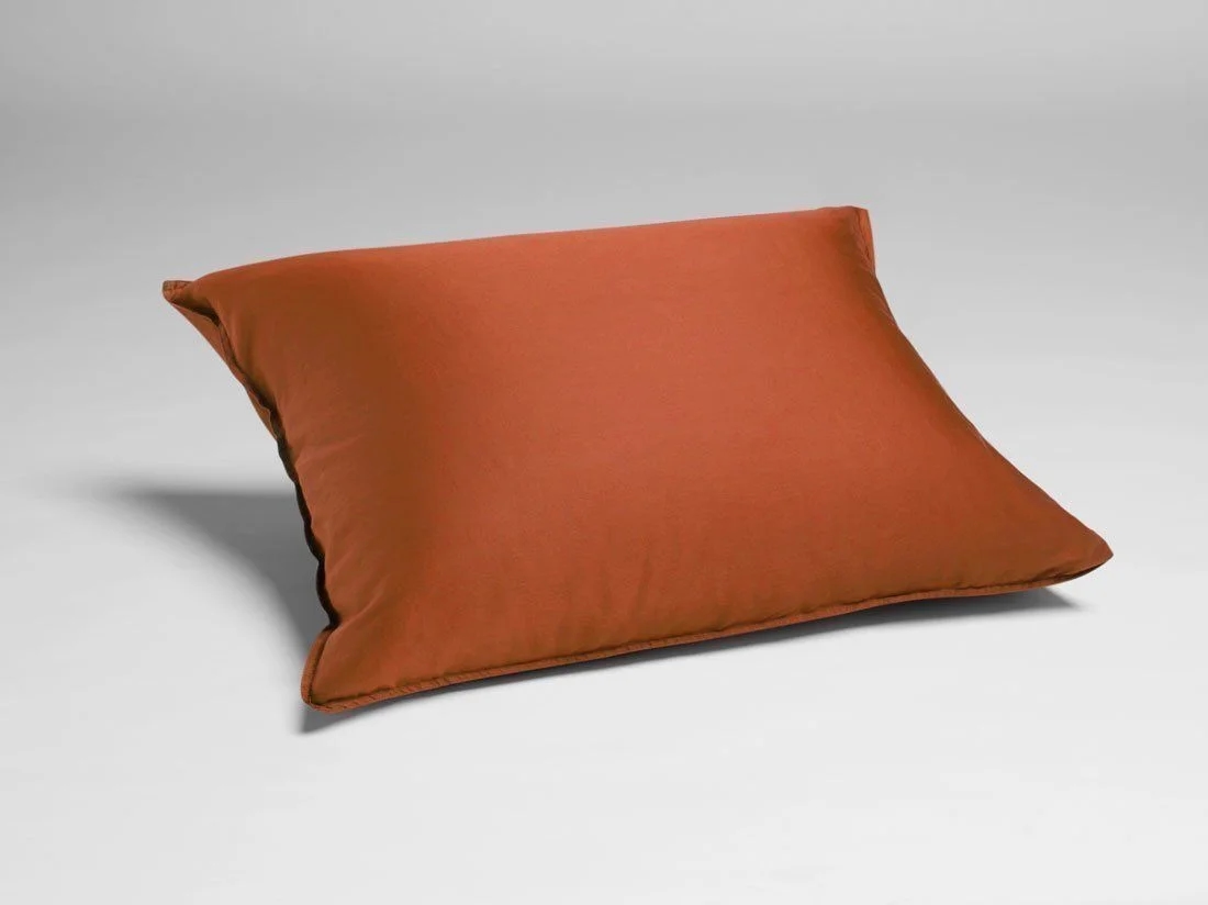 Kussensloop gewassen katoen satijn bronze