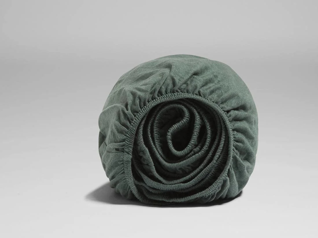Hoeslaken jersey pine green