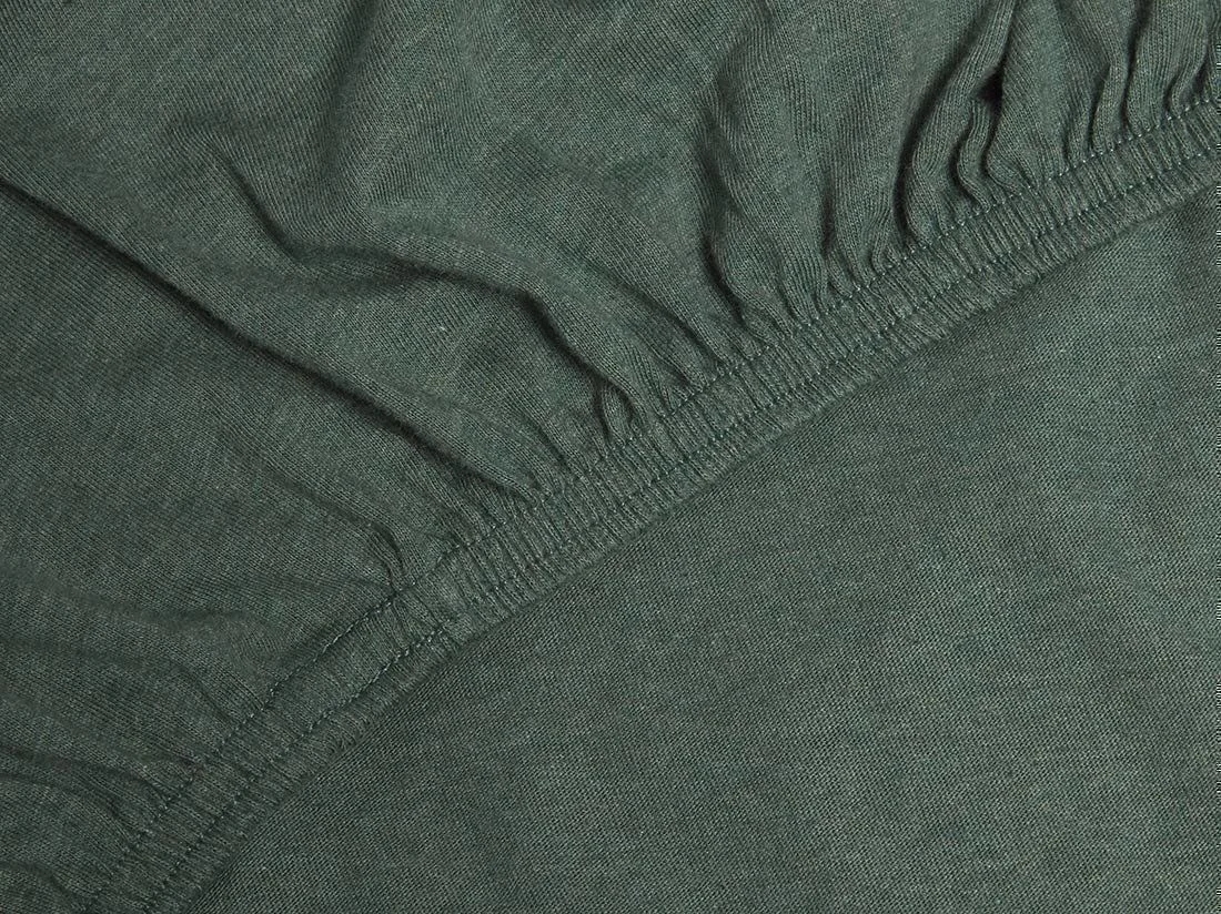 Hoeslaken jersey pine green