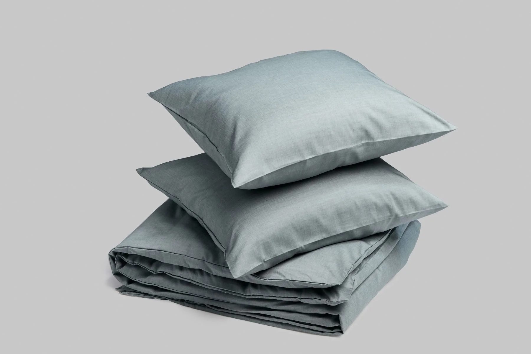 Dekbedovertrek katoen TENCELâ„¢ green chambray