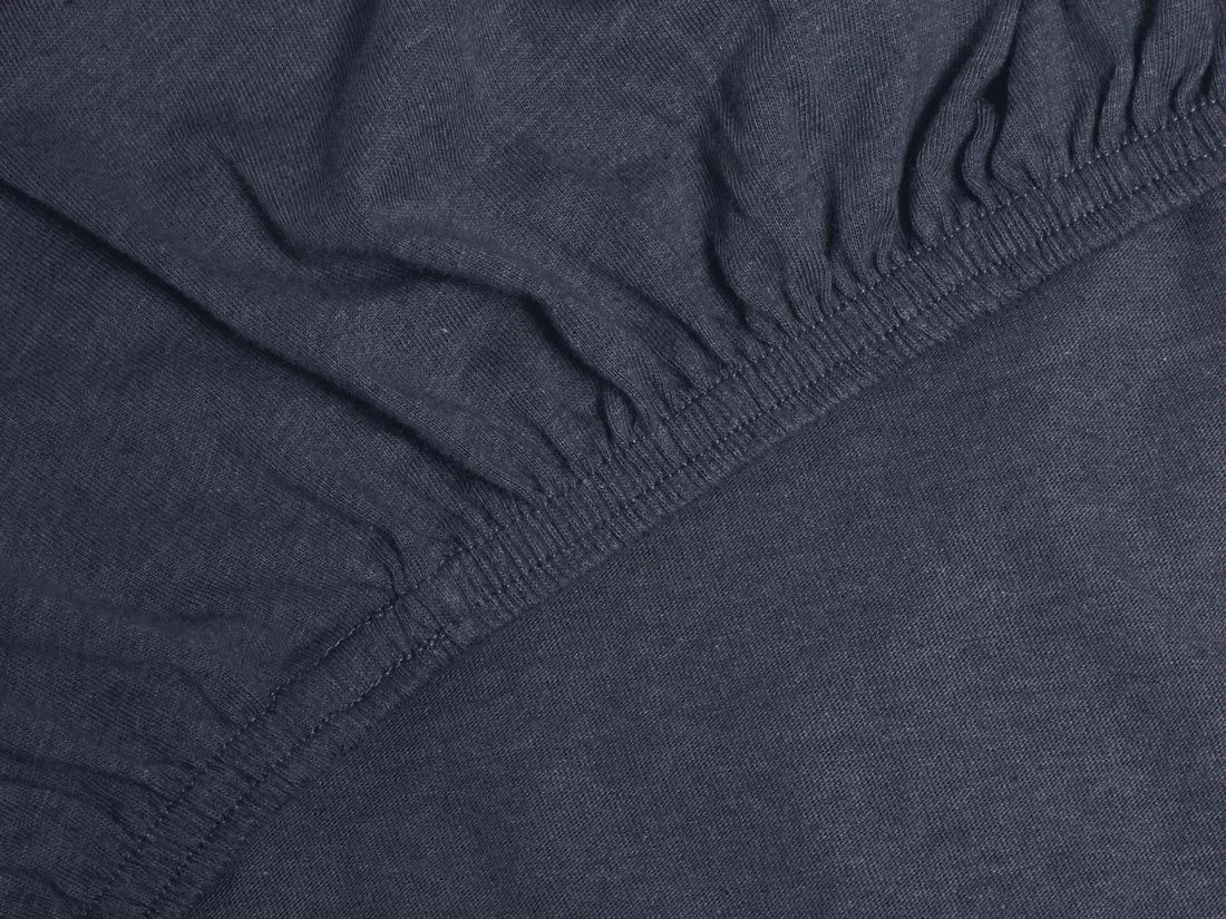 Hoeslaken jersey indigo blue