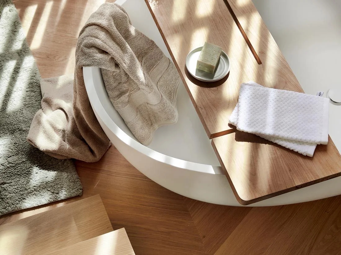 Badlaken terry warm taupe 100x150 - 1 st