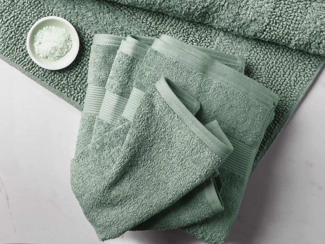 Handdoeken terry sea green 50x100