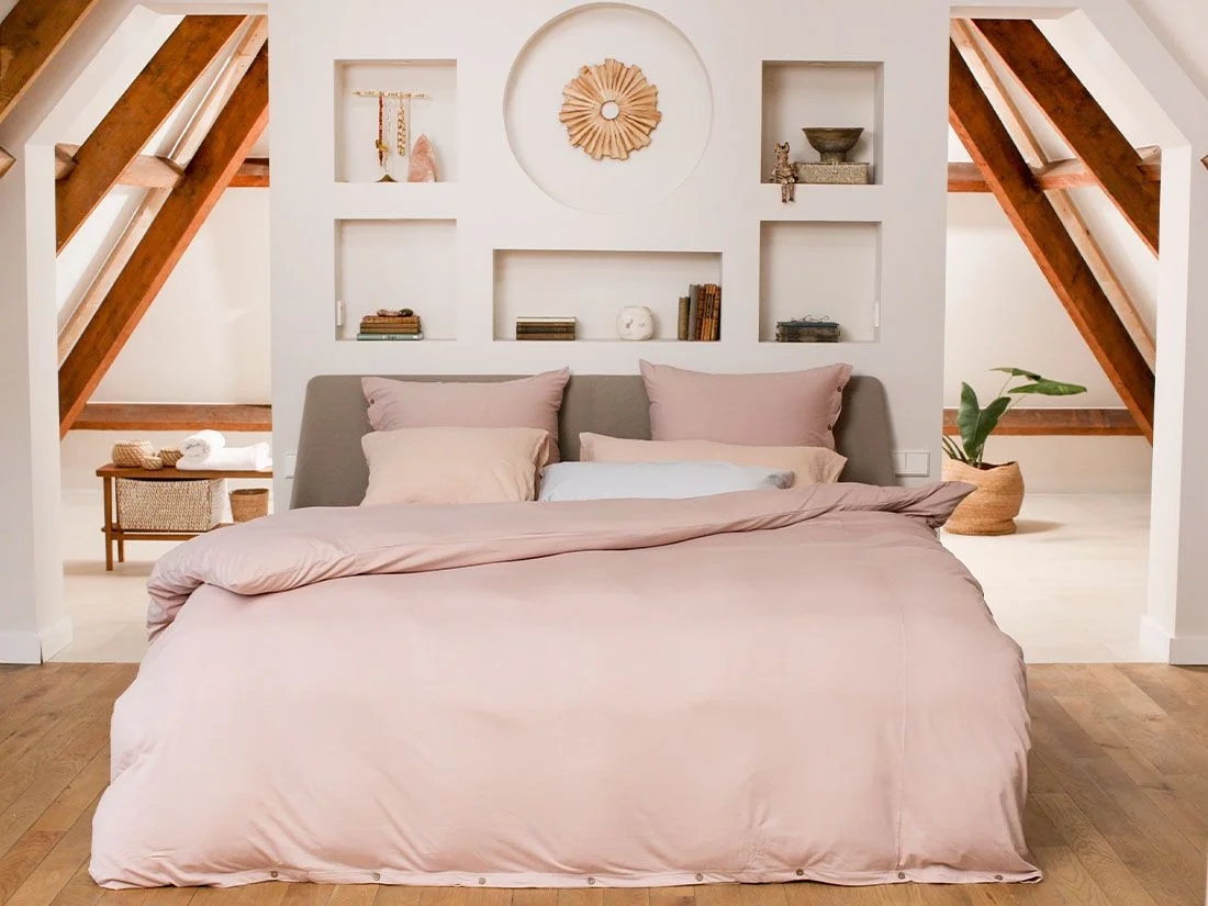 Dekbedovertrek jersey vintage rose