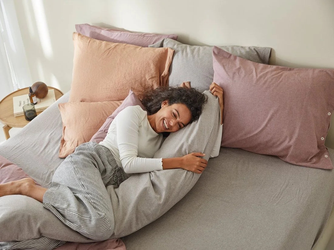 Hoeslaken flanel light grey