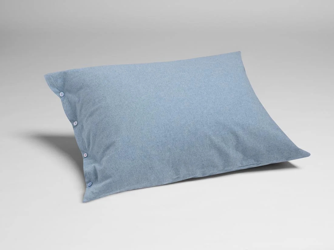 Kussensloop flanel light blue