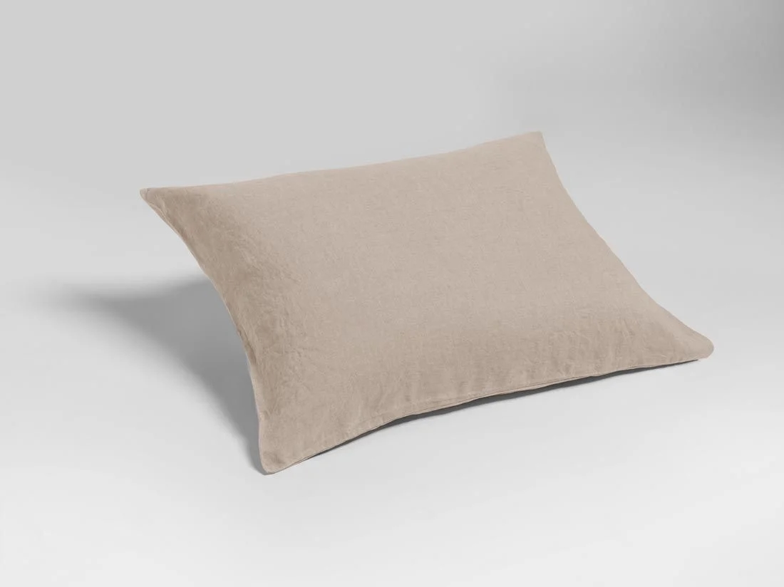 Kussensloop gewassen linnen dusty rose