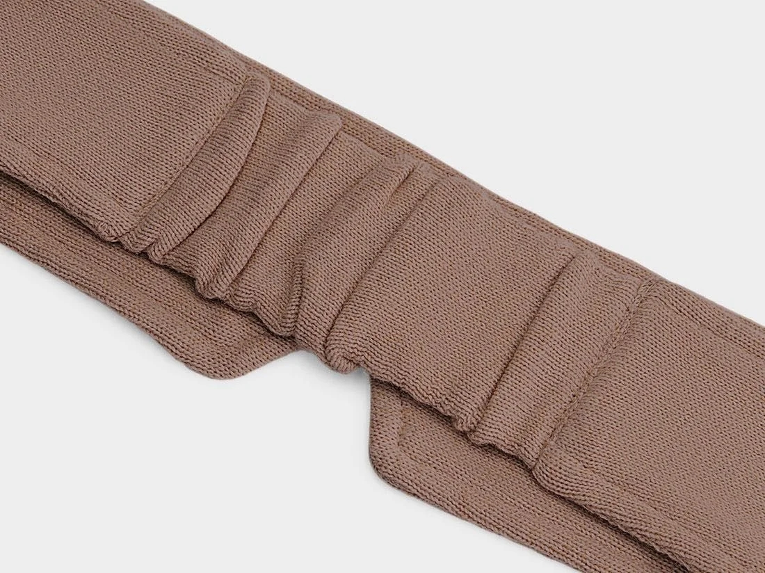 Slaapmasker gebreid katoen cocoa brown