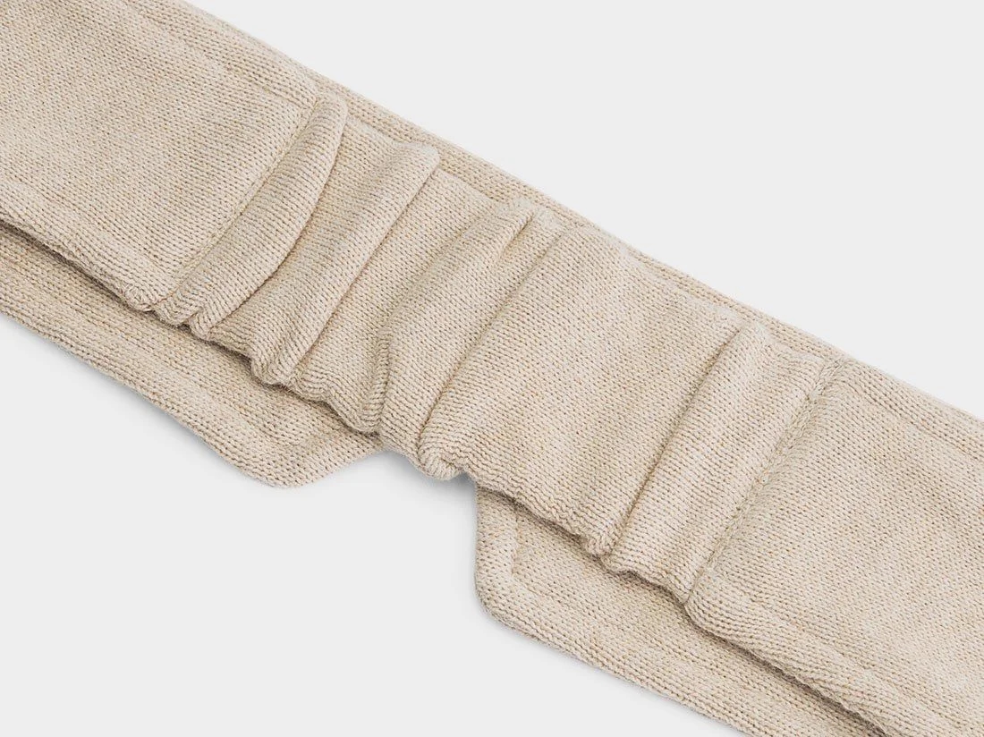 Slaapmasker gebreid katoen oat melange