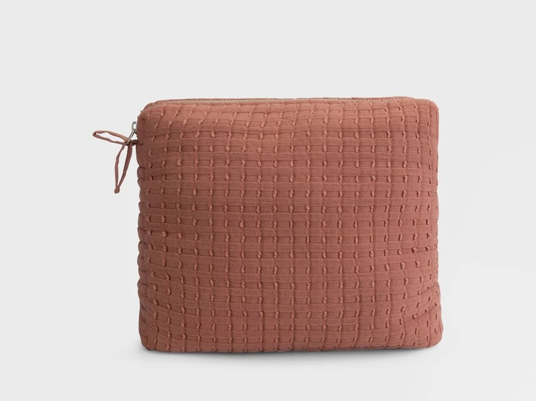 Toilettas mousseline katoen rose cloud