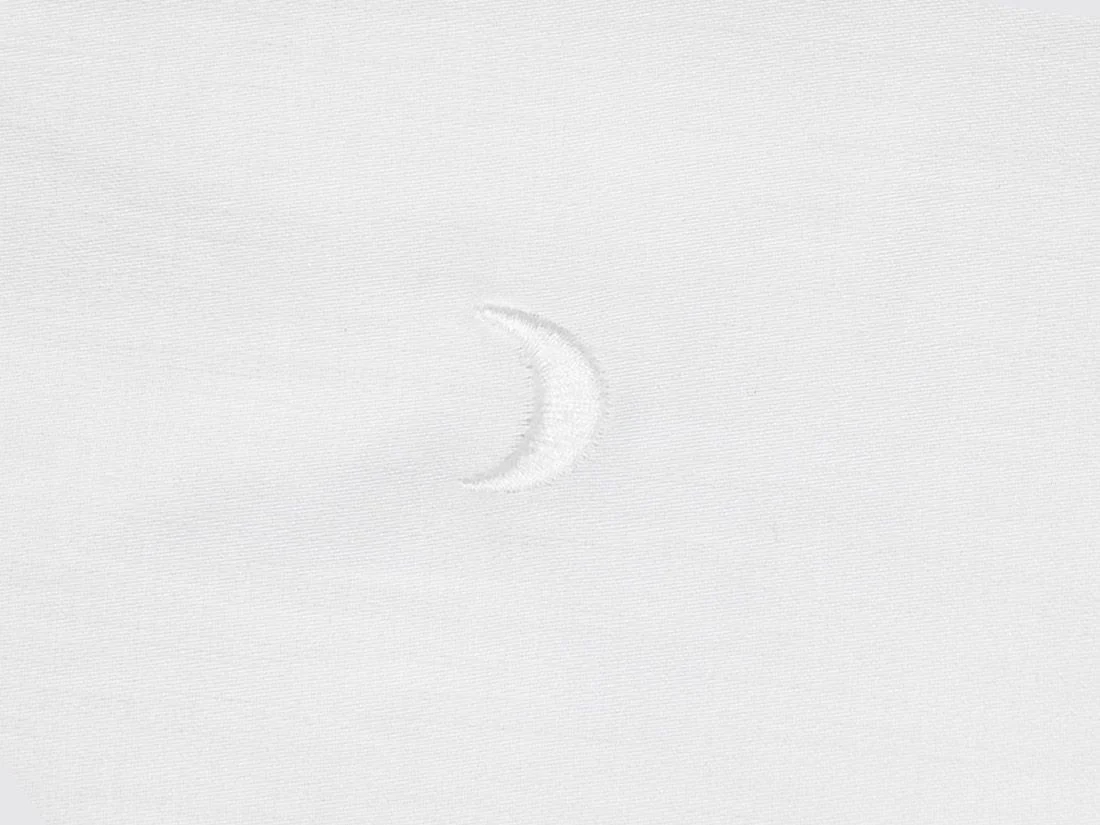 Kinderlaken katoen satijn white moon