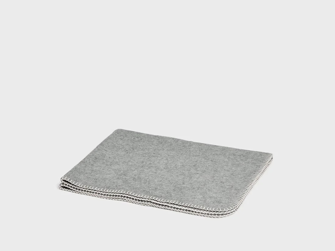 Babydeken merinowol grey melange 75x100